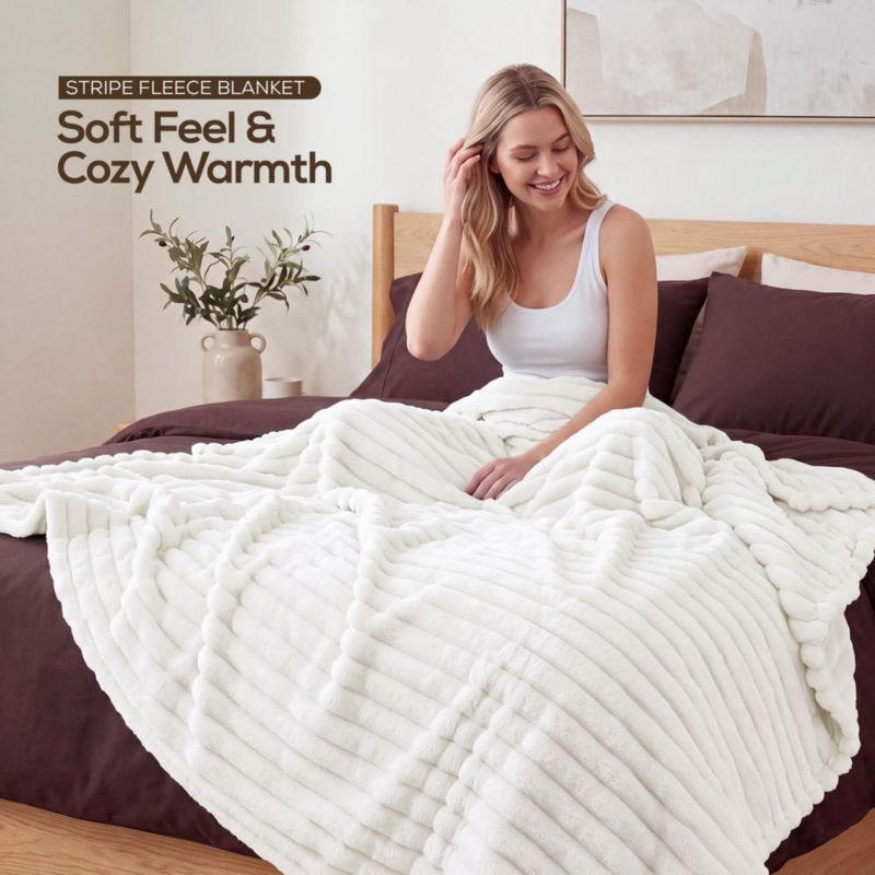 Manta Utopia Bedding 230 × 230 cm Blanco Roto – Talla Queen