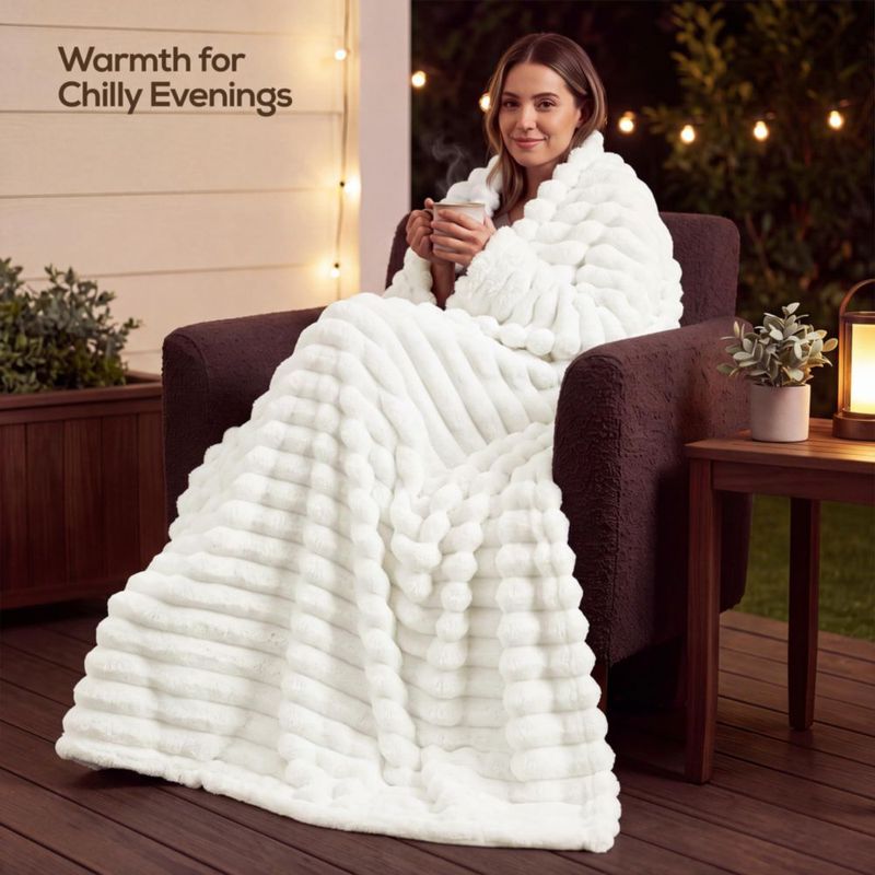 Manta Utopia Bedding 230 × 230 cm Blanco Roto – Talla Queen