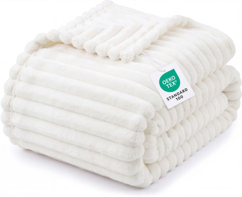 Manta Utopia Bedding 230 × 230 cm Blanco Roto – Talla Queen