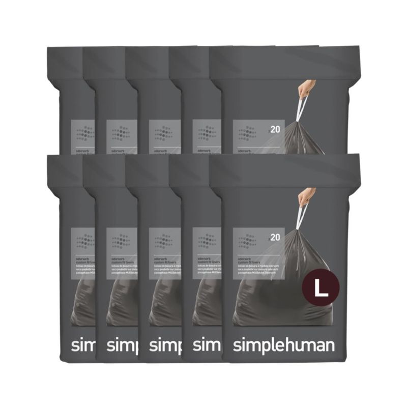 Bolsas de basura simplehuman Code L 200 Odorsorb 18 L