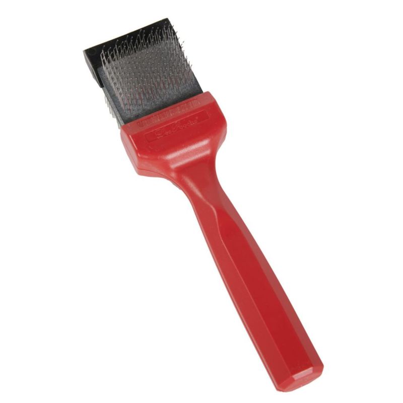 Cepillo Mat Zapper/Emergencia (Color Rojo) - Cepillo Mate - Herramienta Desenredante para Grooming de Perros y Gatos para Groomers Profesionales y