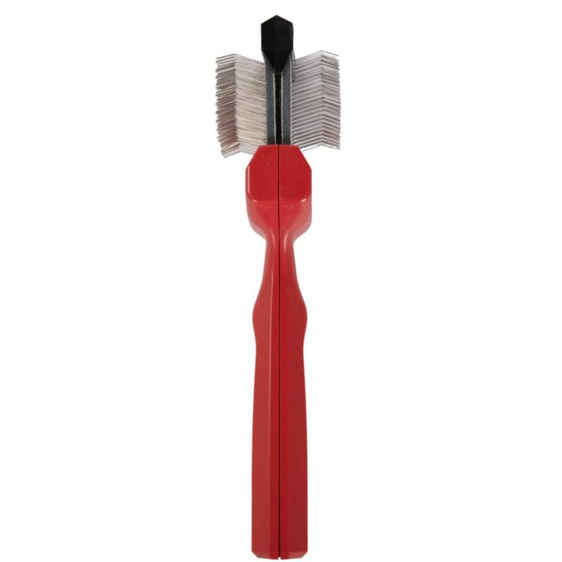 Cepillo Mat Zapper/Emergencia (Color Rojo) - Cepillo Mate - Herramienta Desenredante para Grooming de Perros y Gatos para Groomers Profesionales y