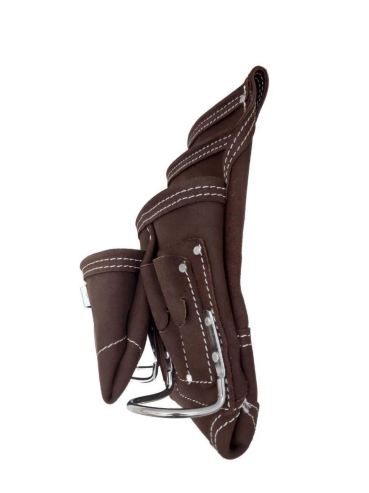 Zeluga 20-114 Bolsa de Herramientas de Cuero de Ante de 10 Bolsillos Marrón
