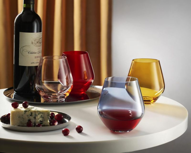 Copas de vino Godinger sin pie para vino tinto y blanco fabricación europea - Blanco 500 ml juego de 4