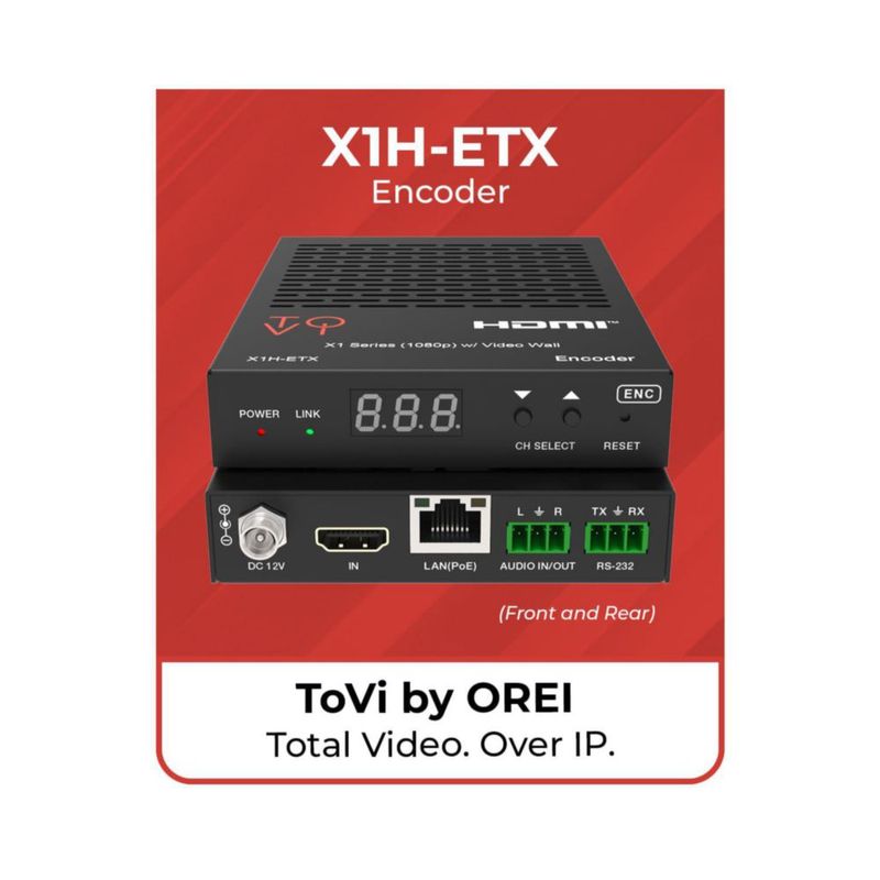 Transmisor HDMI OREI 1080p H.265 PoE 100 m CAT6