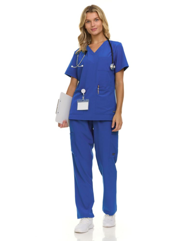 Juego de Uniformes Médicos Nautica Mujer 2 Piezas – Top y Pantalón Stretch