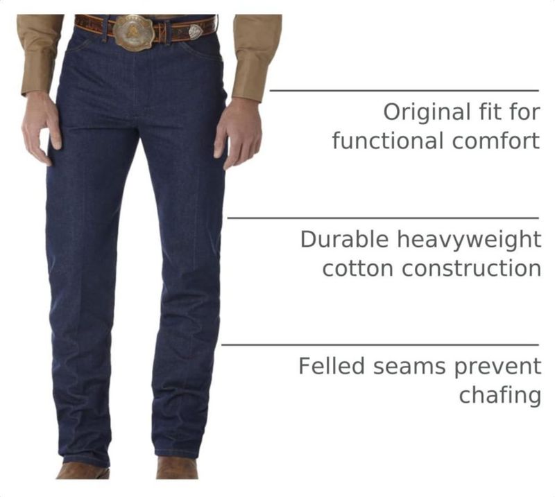 JEANS Wrangler 28W x 30L Índigo Rígido Corte Vaquero