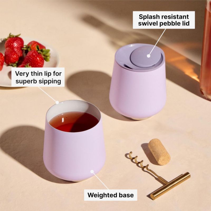 Vaso térmico de vino Fellow 354 ml juego de 2 color Peri Twinkle