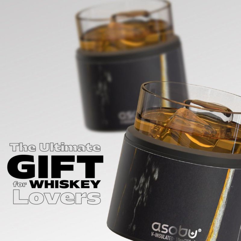 Vaso de whisky Asobu 311 ml con funda aislante