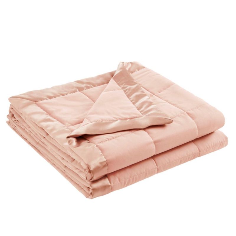 Manta Madison Park Twin 229x173 cm Satín Rosa Blush
