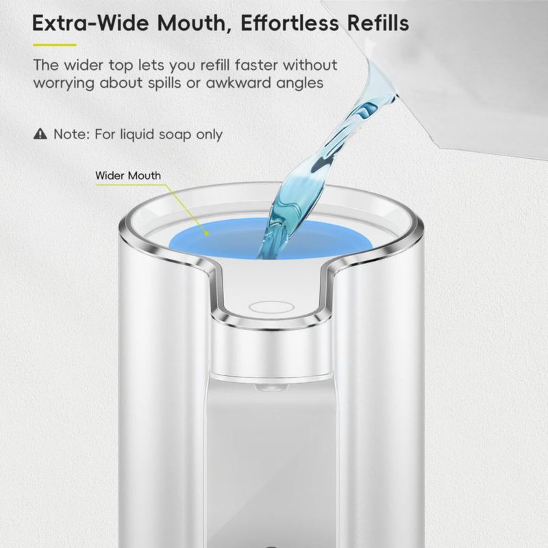 Dispensador de jabón líquido recargable EKO 400 ml IPX7 blanco