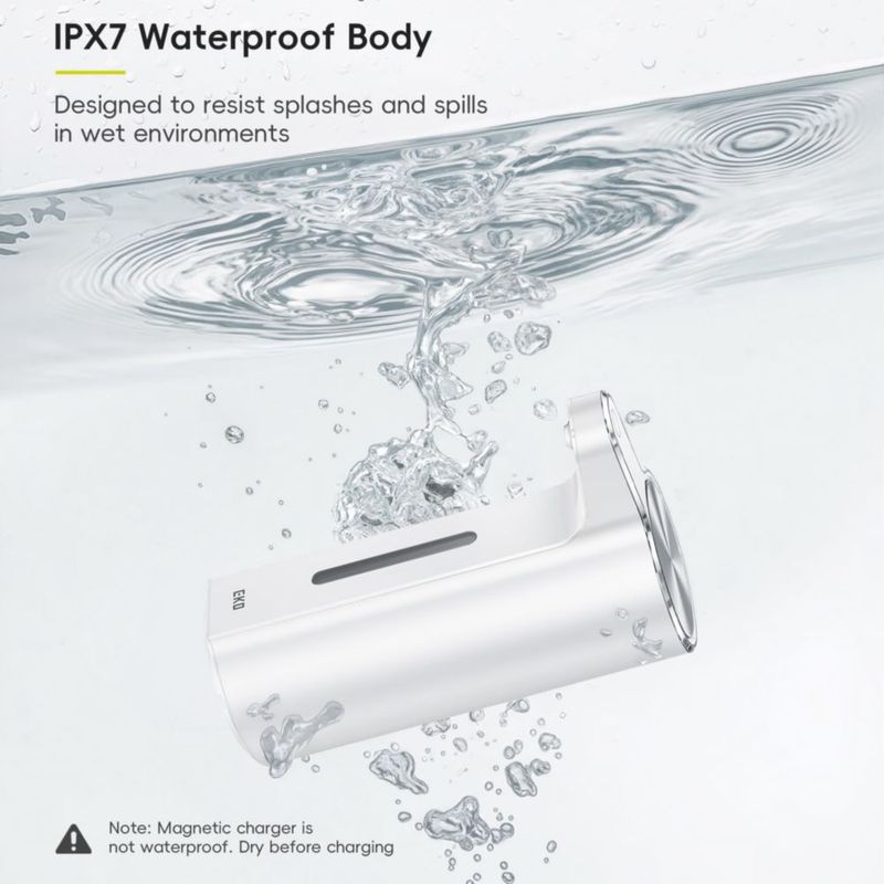Dispensador de jabón líquido recargable EKO 400 ml IPX7 blanco