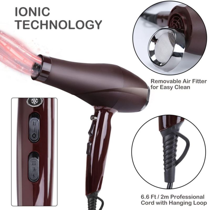 Secador de Pelo ARDIRO 2000W Iónico 110V Marrón