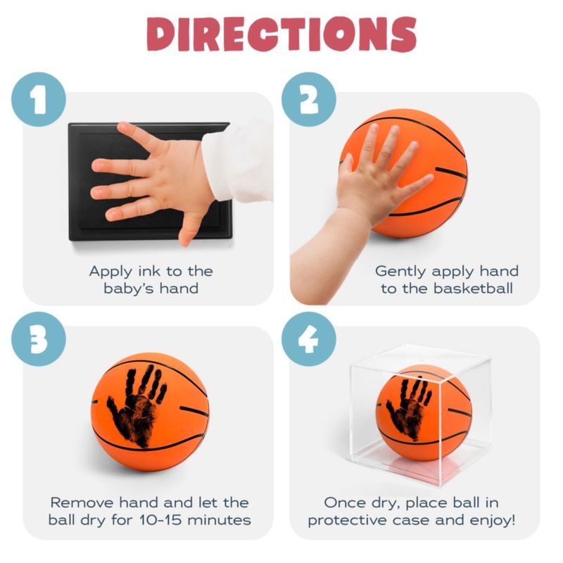 Kit de Huellas de Mano Smart and Sporty con Balón de Baloncesto – Regalo