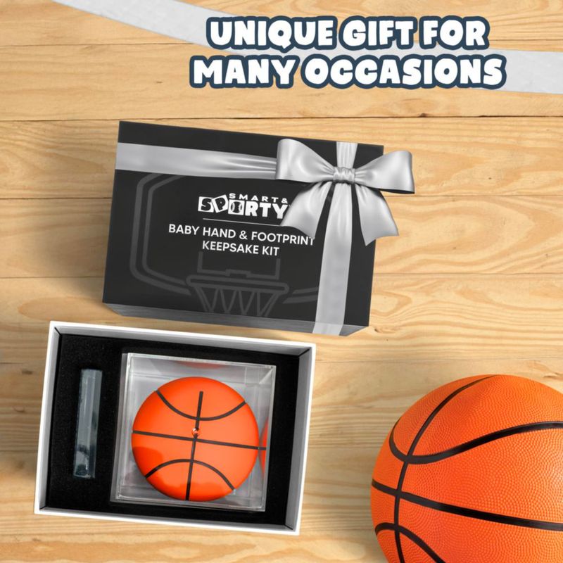 Kit de Huellas de Mano Smart and Sporty con Balón de Baloncesto – Regalo