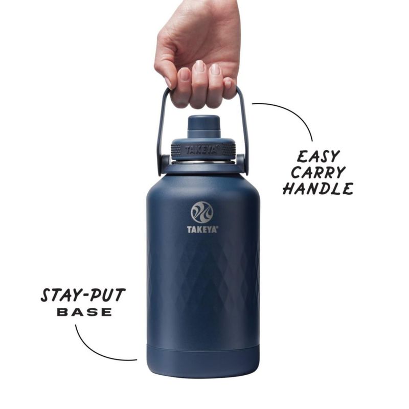 Botella de Agua Takeya 1900 ml Indigo con Tapa de Boquilla Deportiva