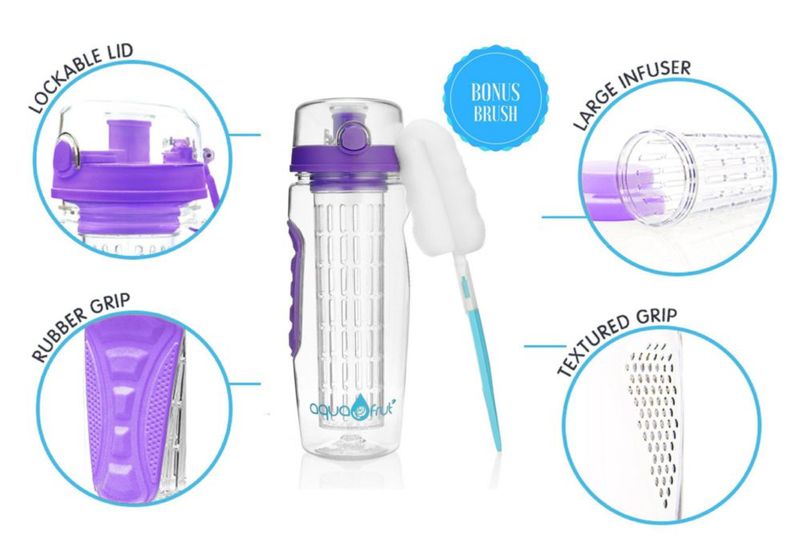 Botella Aquafrut 950 ml Tritan con Infusor de Frutas