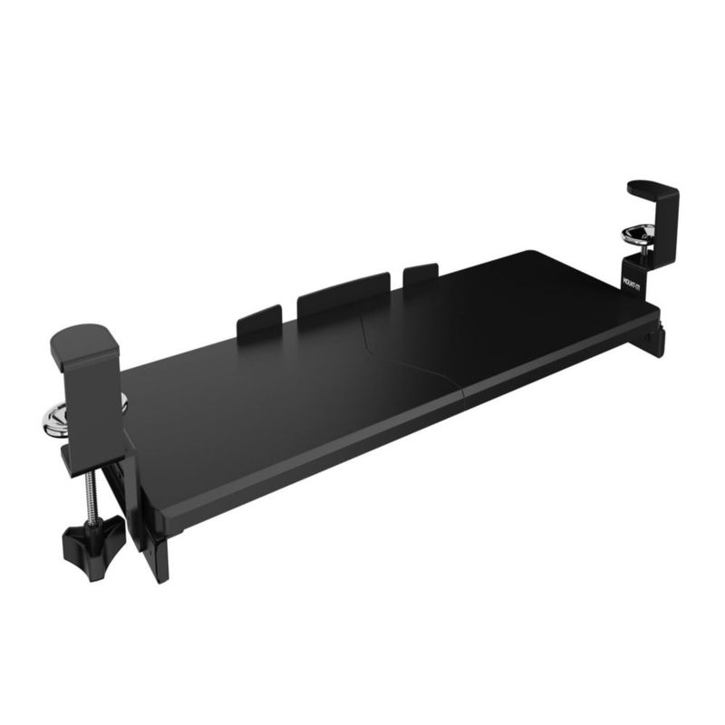 Bandeja para teclado Mount-It! 76 cm negra con abrazadera tipo C