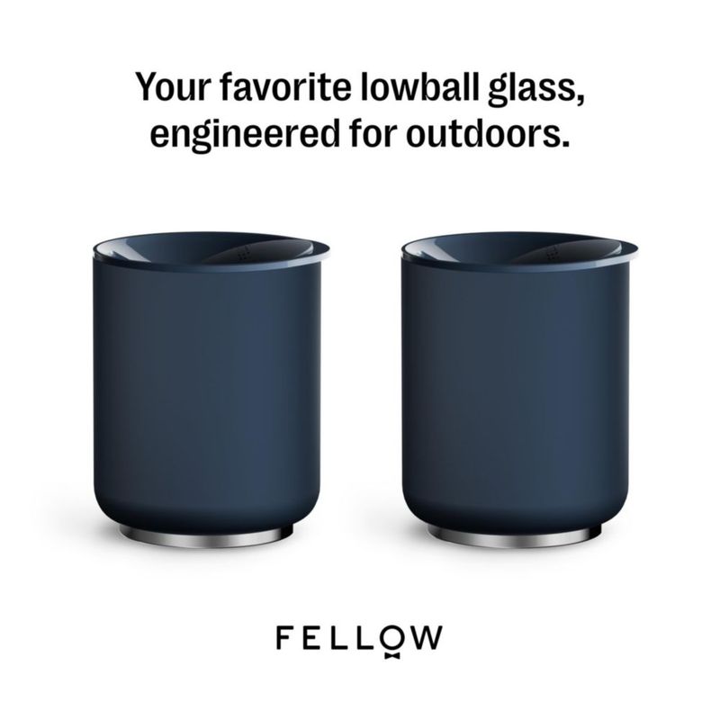 Juego de 2 vasos bajos Fellow Rocky 296 ml azul piedra