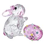 Figurita Swarovski Idyllia Conejo y Huevo 4 × 3 × 5 cm