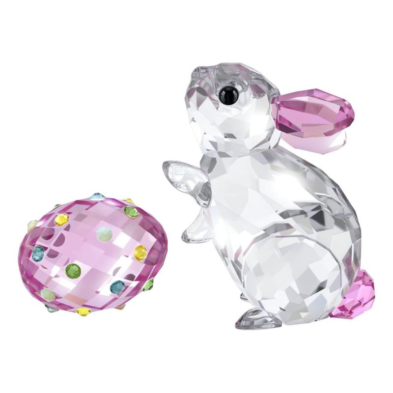 Figurita Swarovski Idyllia Conejo y Huevo 4 × 3 × 5 cm
