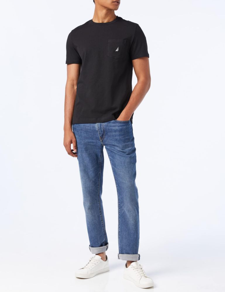 Camiseta Nautica negra lisa talla mediana EE. UU.
