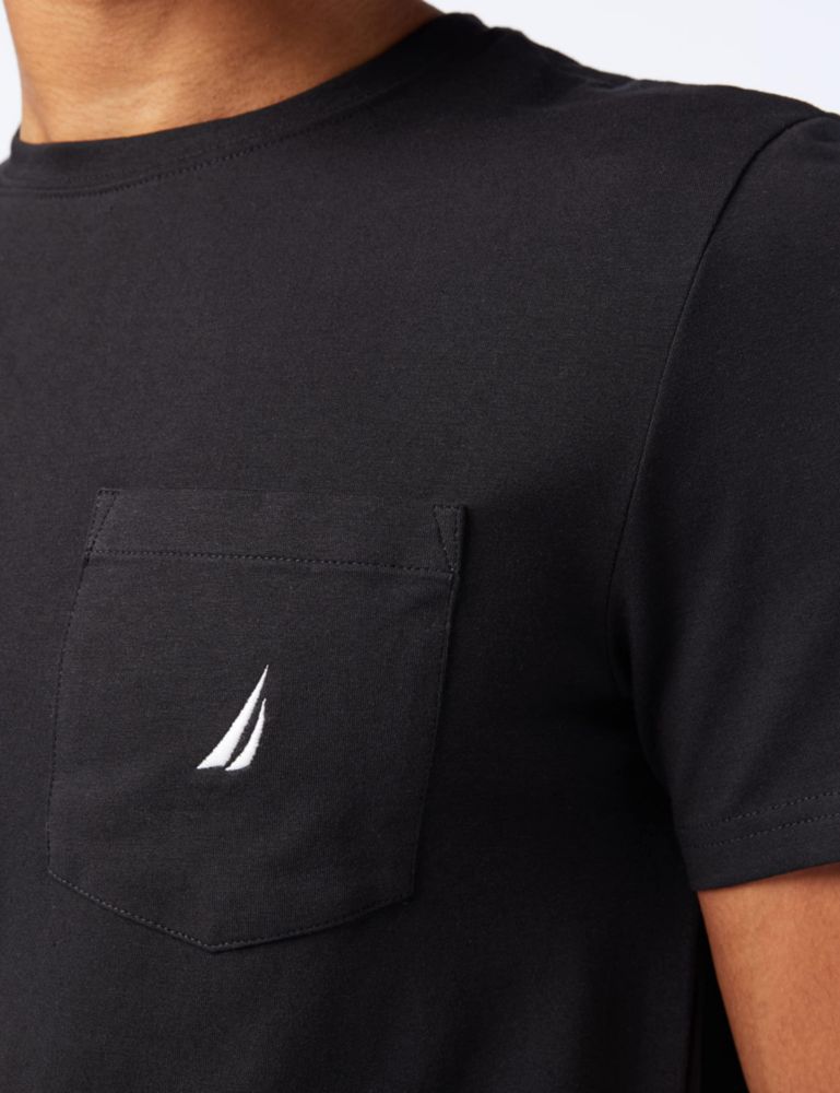 Camiseta Nautica negra lisa talla mediana EE. UU.
