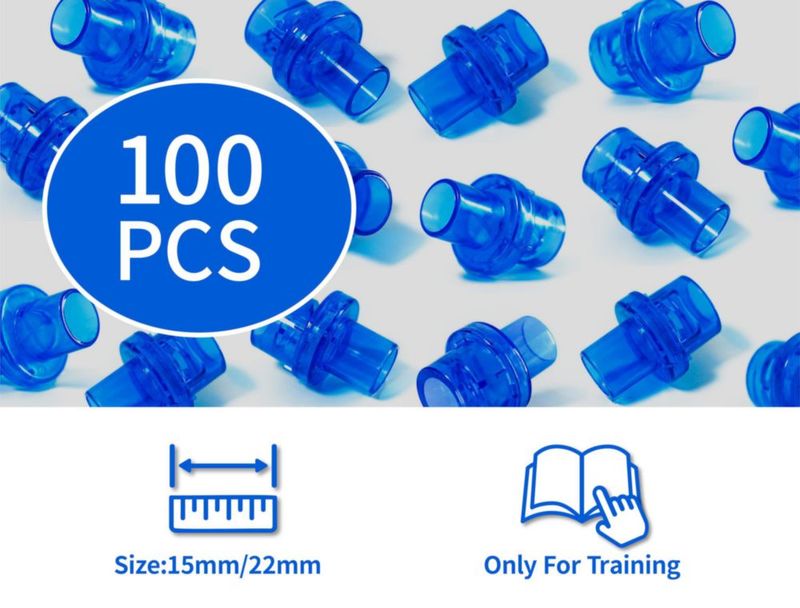 Válvulas de entrenamiento para RCP Sepanda 100 piezas unidireccional azul
