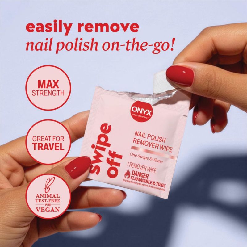 Removedor de Esmalte de Uñas Onyx Professional - 40 Toallitas