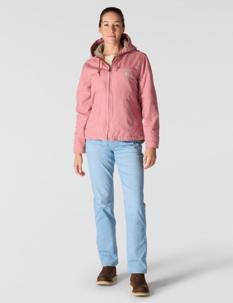 Chaqueta Carhartt Iconic Washed Duck tono rosa XS