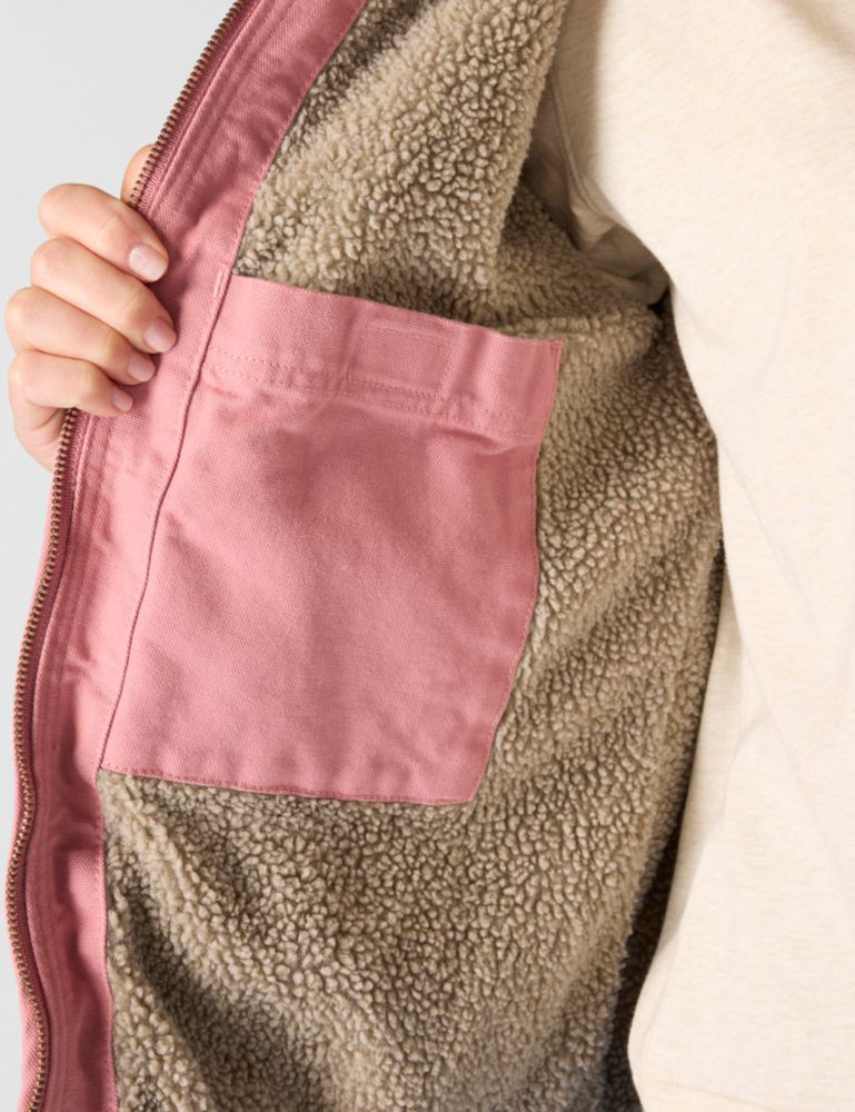 Chaqueta Carhartt Iconic Washed Duck tono rosa XS