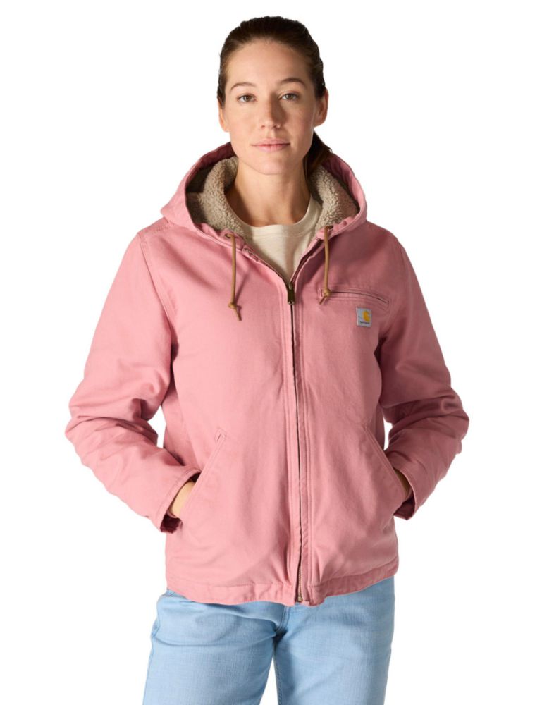 Chaqueta Carhartt Iconic Washed Duck tono rosa XS