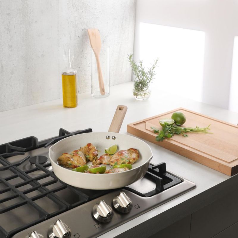 Sartén Gibson Home 28 cm Cerámica Antiadherente Gris Topo