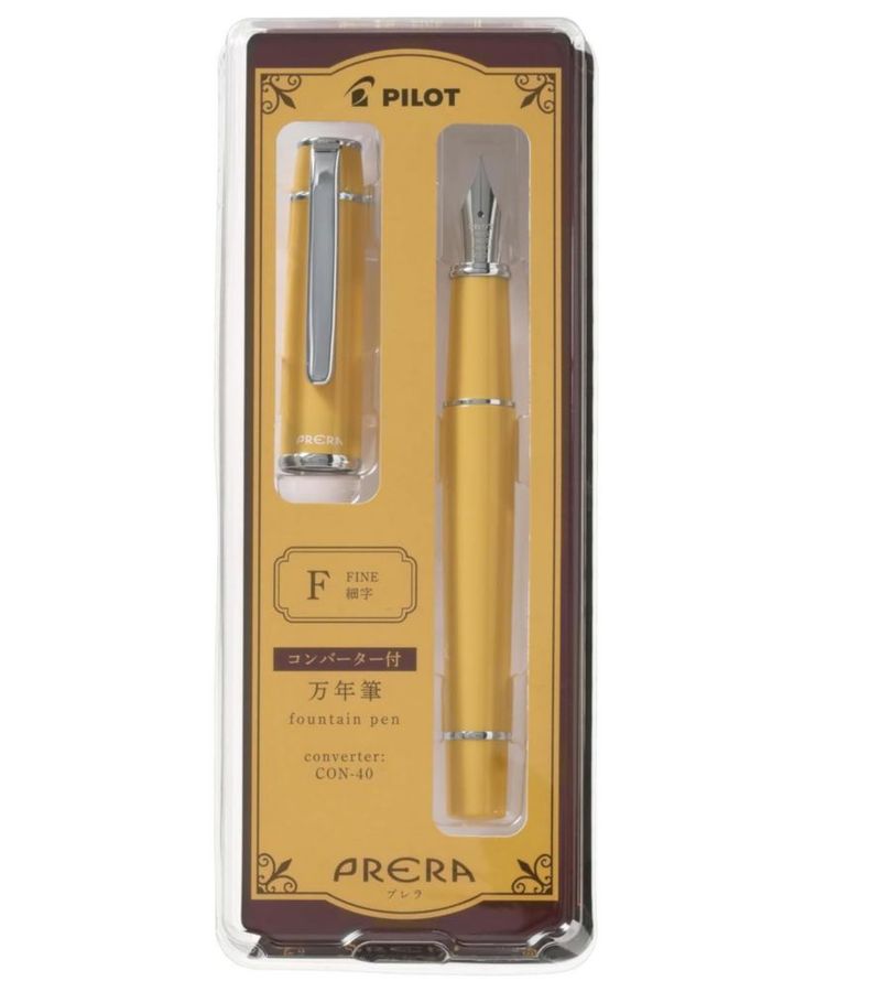 Pluma estilográfica PRERA P-FPR-1-WY-F Punta fina Amarillo cálido