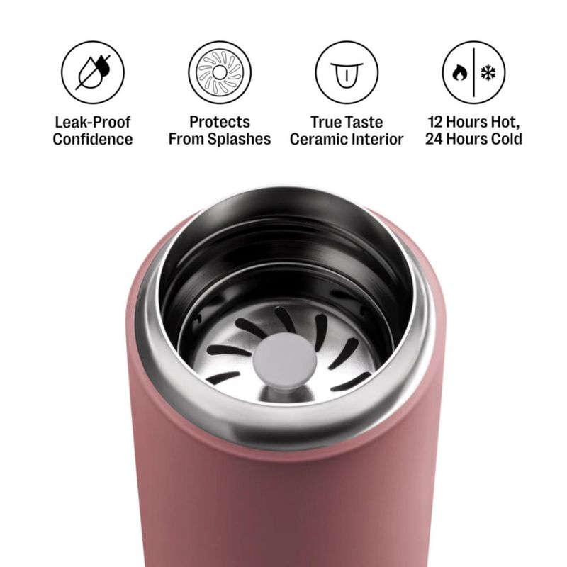 Taza de viaje Fellow 473 ml con interior cerámico y tapa hermética