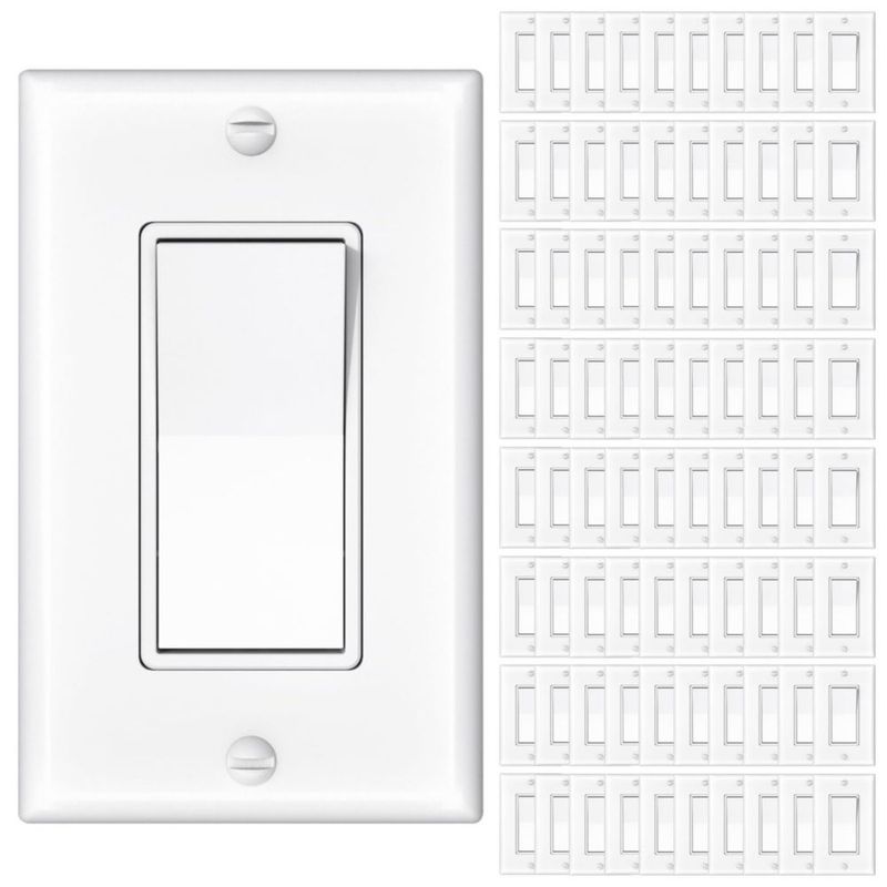 Interruptor de luz Amico 15A 120/277V blanco paquete de 50