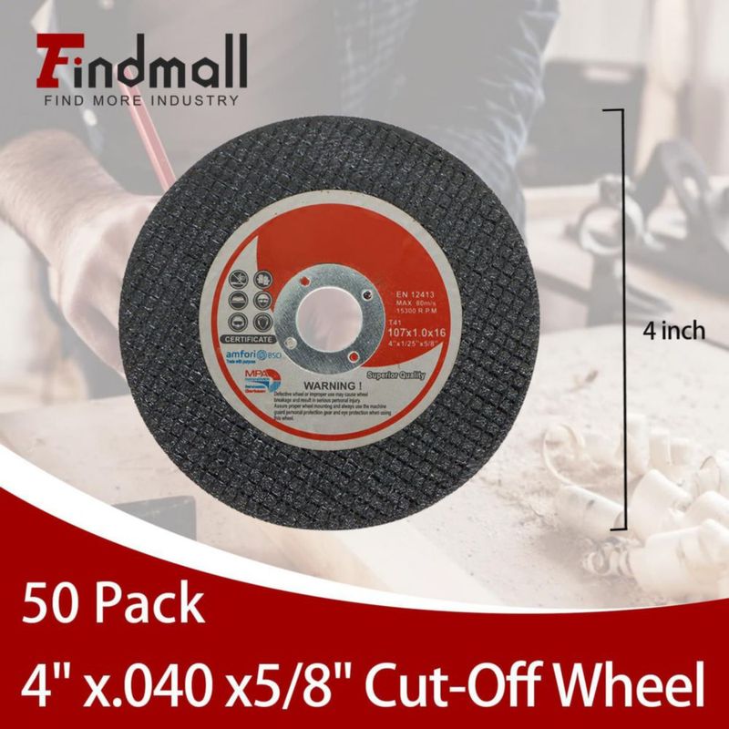 Disco de corte findmall 10 cm .040 in 5/8 in (paquete de 50)