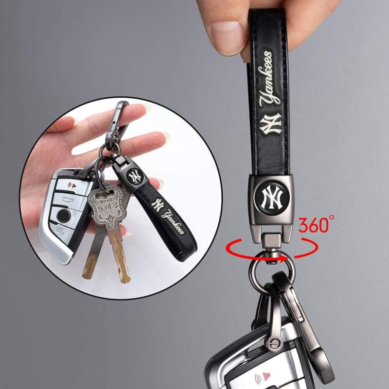 Llavero de cuero EMIJOY Yankees - Pack de 2
