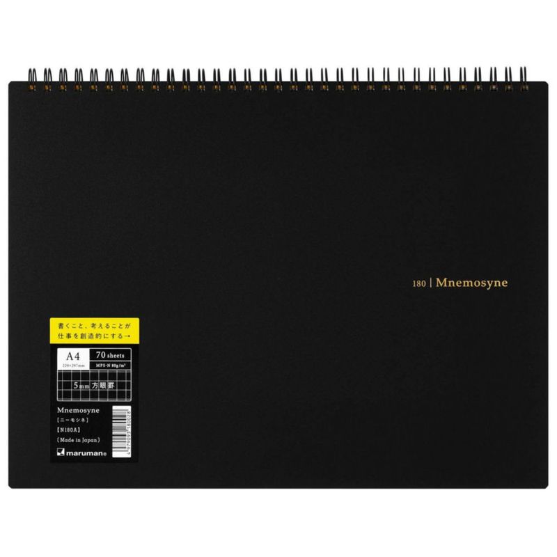 Maruman Mnemosyne Cuaderno de espiral A4 21x29 cm sin líneas
