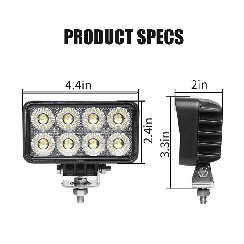 Luz de Trabajo EXZEIT 64W 12V Foco de Inundación – Pack de 2