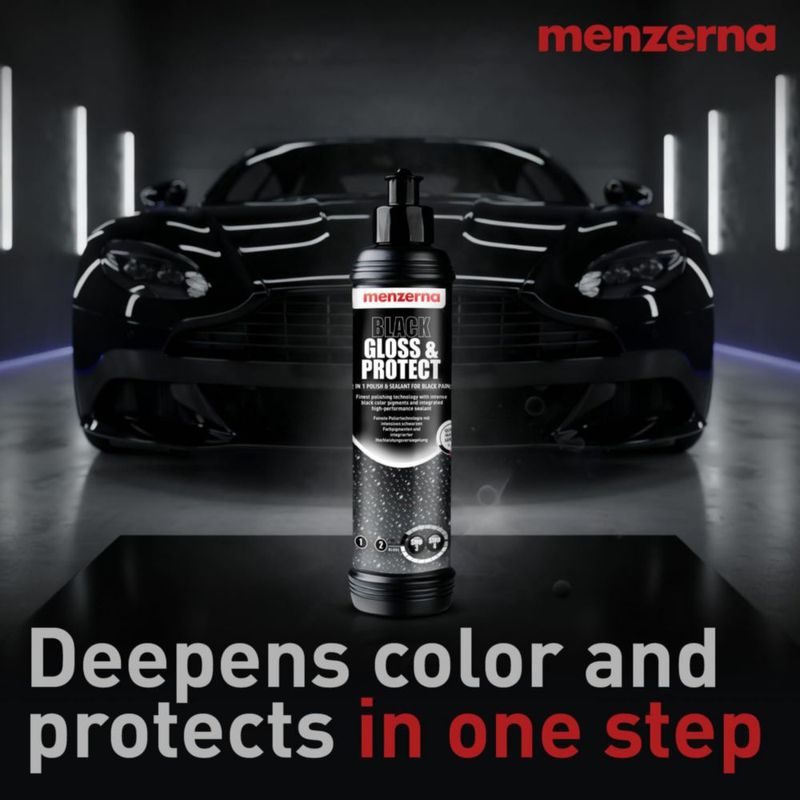 Pulimento y sellador 2 en 1 Menzerna Black Gloss & Protect 237 ml