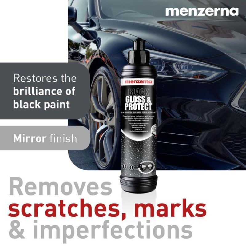 Pulimento y sellador 2 en 1 Menzerna Black Gloss & Protect 237 ml