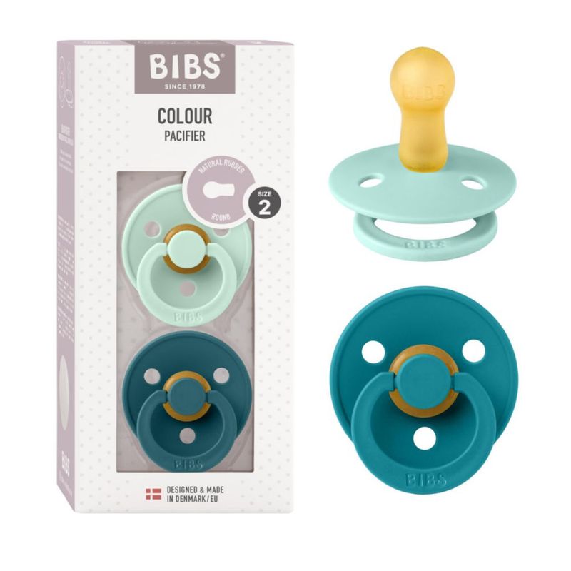 Baberos para Chupete Pack de 2 unidades 6+ meses Menta Nórdica/Lago