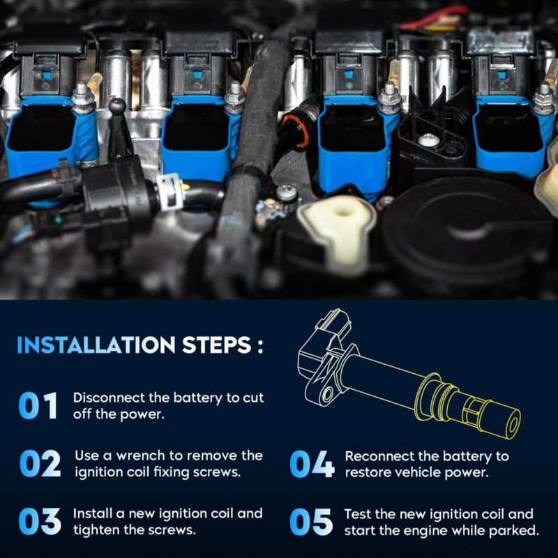 Bobinas de encendido Aeagle 8 unidades + bujías para Ford F-150/Mustang