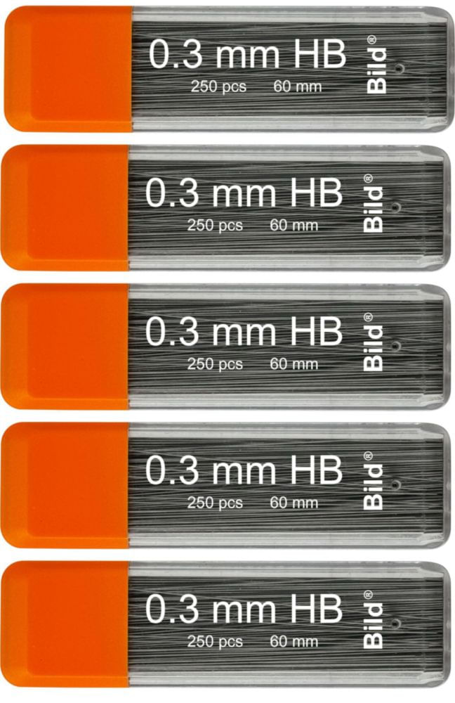 Recambios de mina para portaminas Bild 03 mm HB – Pack mega de 1 250 unidades