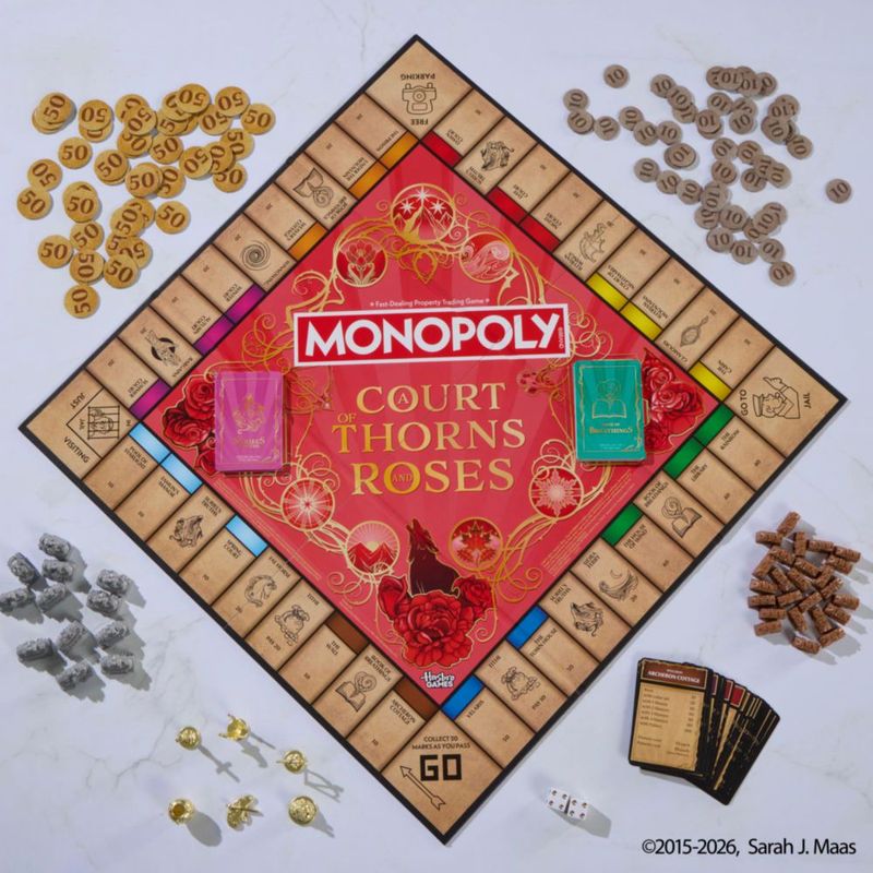 Monopoly: Edición A Court of Thorns and Roses para Adultos | Licencia Oficial | Inspirado en la Serie Bestseller | 17+ años | 2-6 jugadores