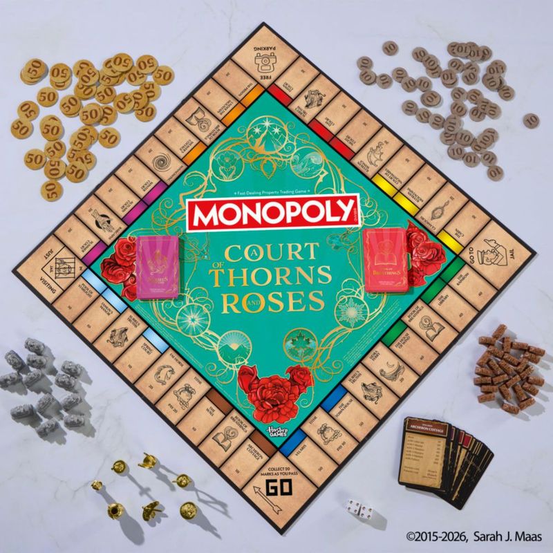 Monopoly: Edición Especial de A Court of Thorns and Roses – Juego de Mesa para Adultos | Licencia Oficial | +17 años | de 2 a 6 jugadores