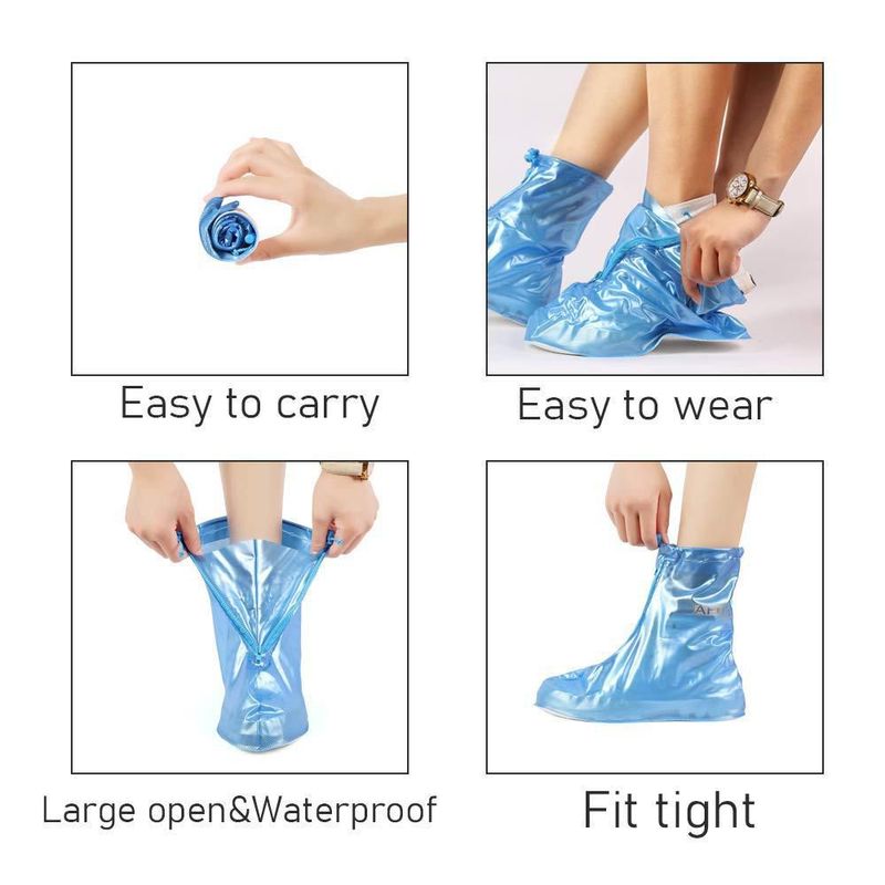 Cubiertas Impermeables Antideslizantes para Zapatos AFULILI Azul Talla Pequeña