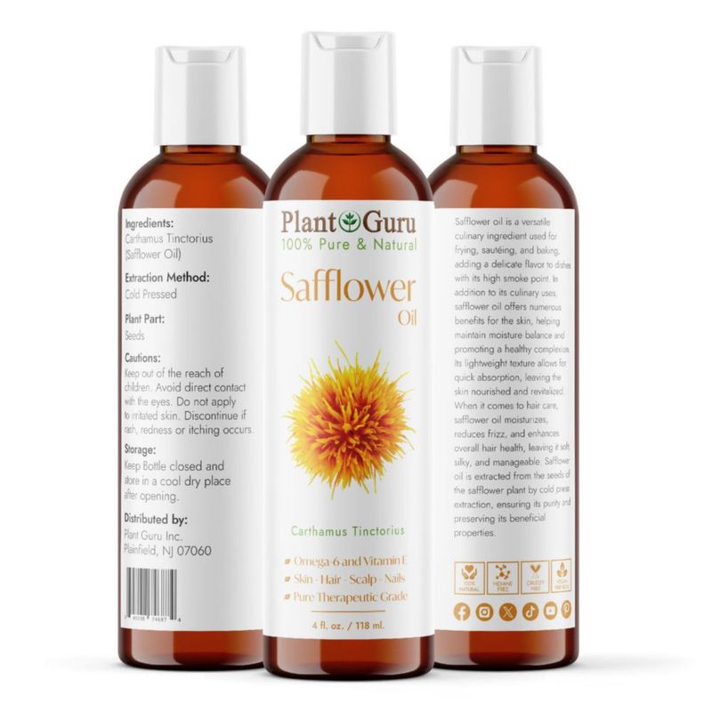 Aceite de Cártamo Plant Guru 118 ml Prensado en Frío