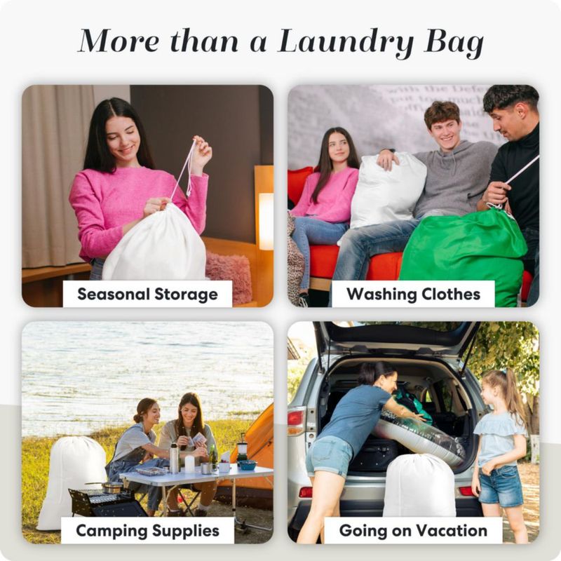 Bolsa de lavandería extra grande Handy Laundry 76 cm x 102 cm de nylon resistente